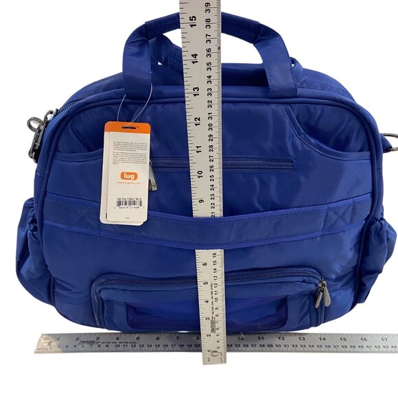 Lug Tuk Tuk Quilted Blue Nylon Carryall or Diaper Bag With Multiple Pockets & Ad - Picture 4 of 10